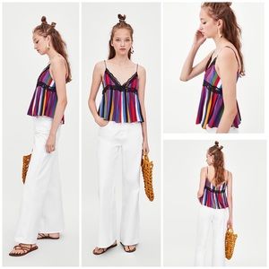 Sold Zara multicolor striped camisole